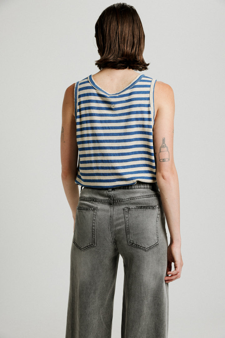 Vaycay Blue Striped Tank