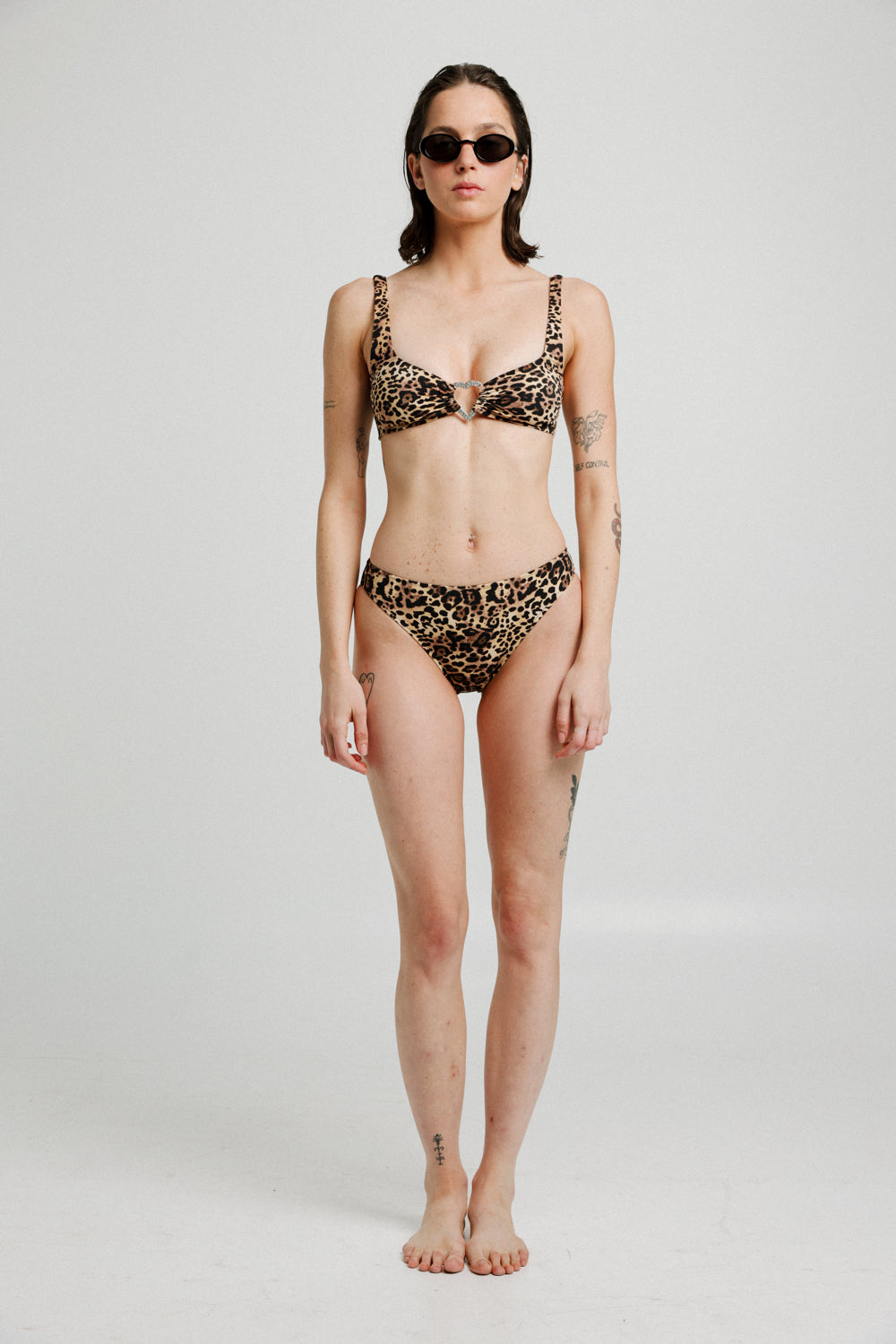 Hepburn Leopard Bikini Top
