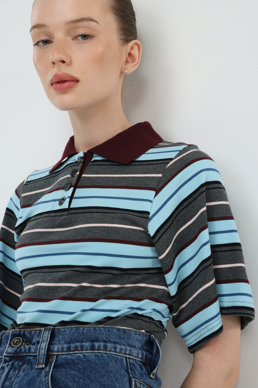 Sweet Blue Striped Polo