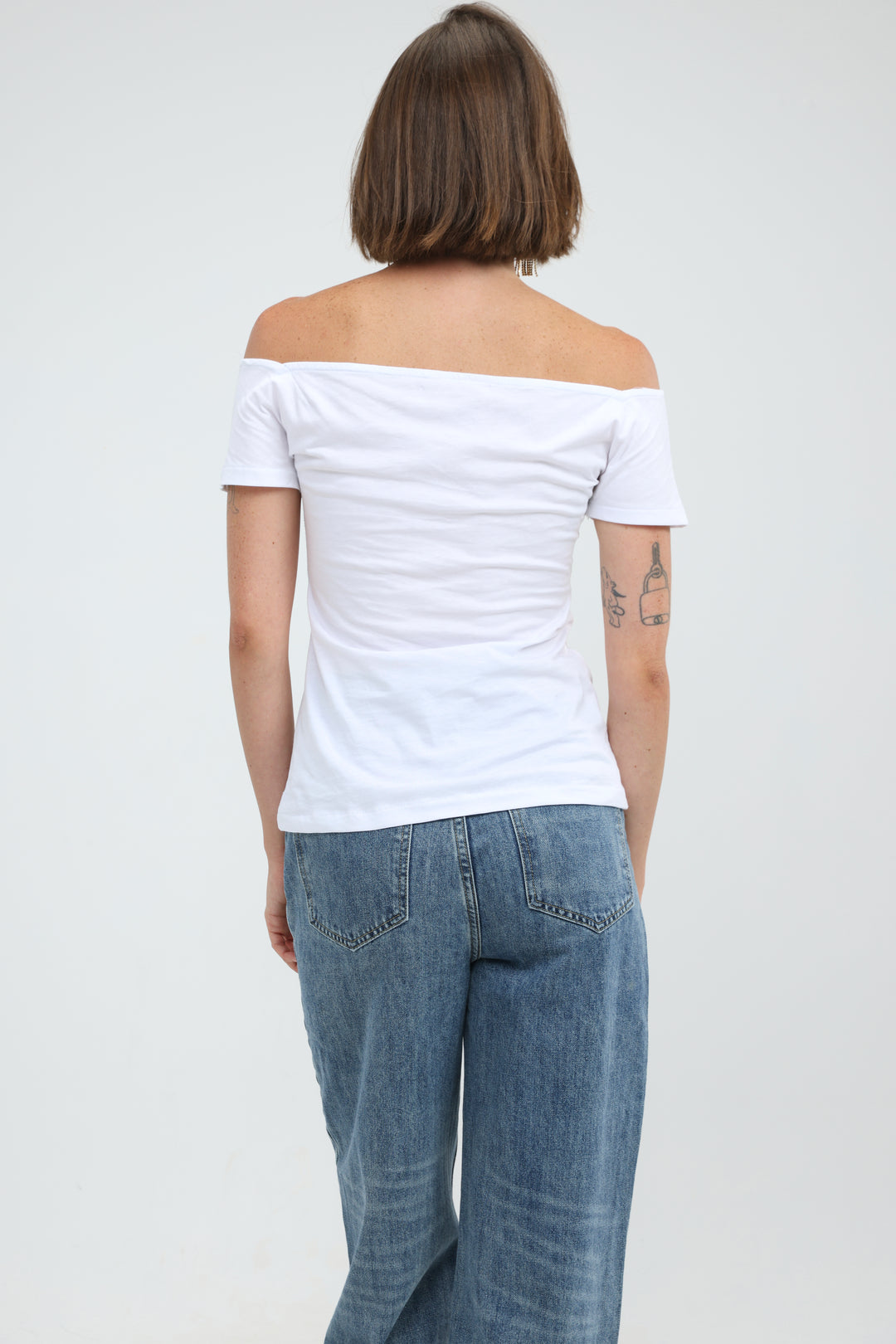 Clean49 White Off Shoulder Top