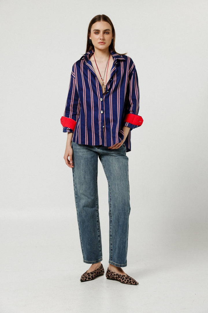 Crown Blue Buttoned Shirt