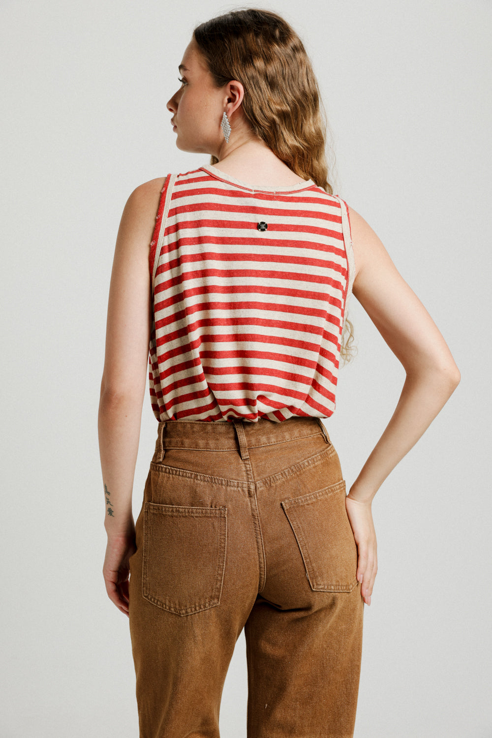 Vaycay Red Striped Tank