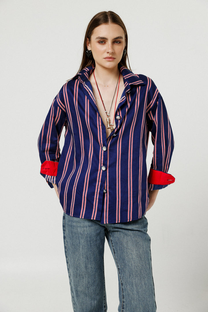 Crown Blue Buttoned Shirt