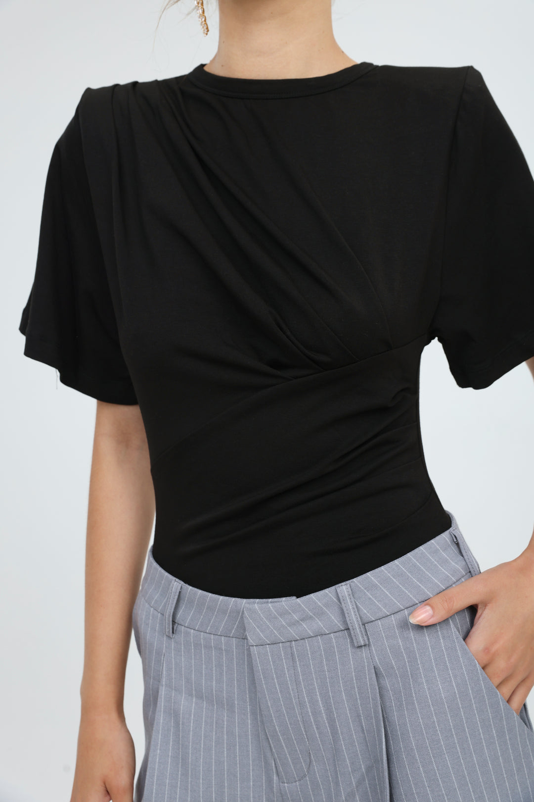 Priority Black Bodysuit