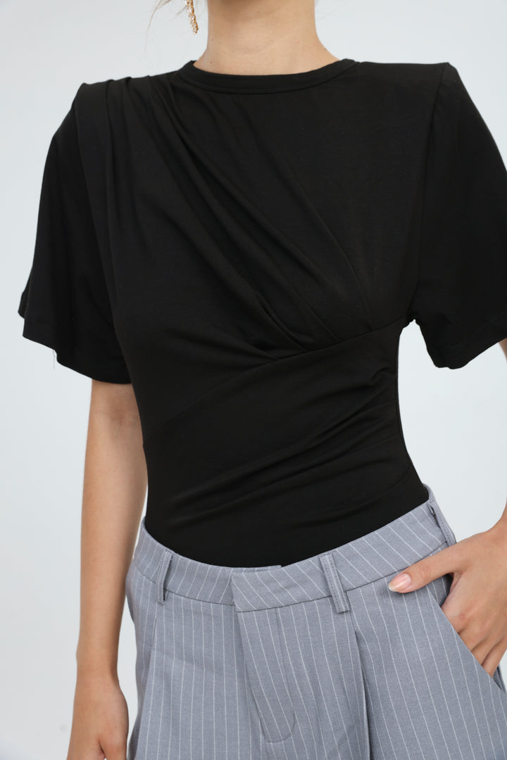 Priority Black Bodysuit