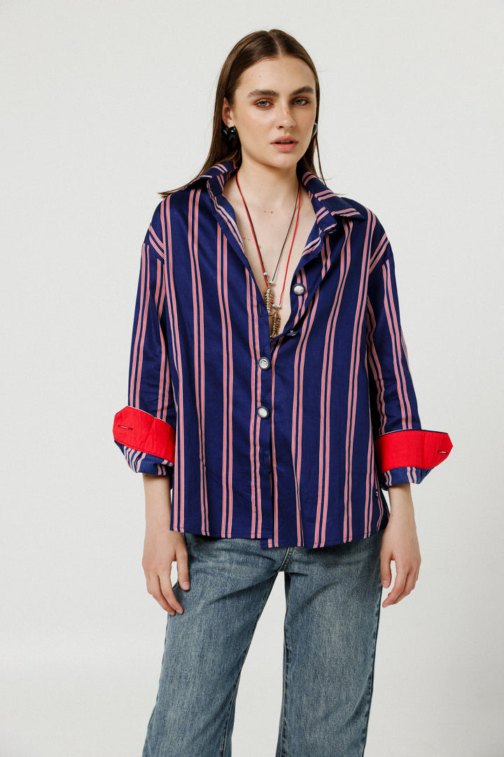 Crown Blue Buttoned Shirt