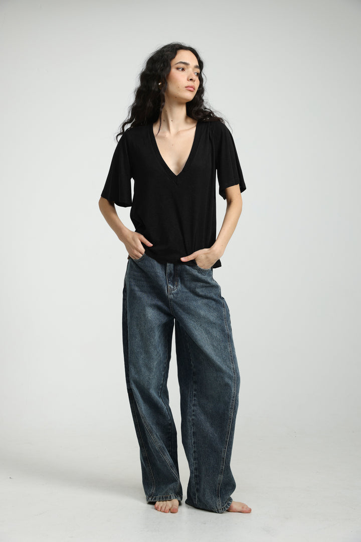 Clean25 Black V T-Shirt