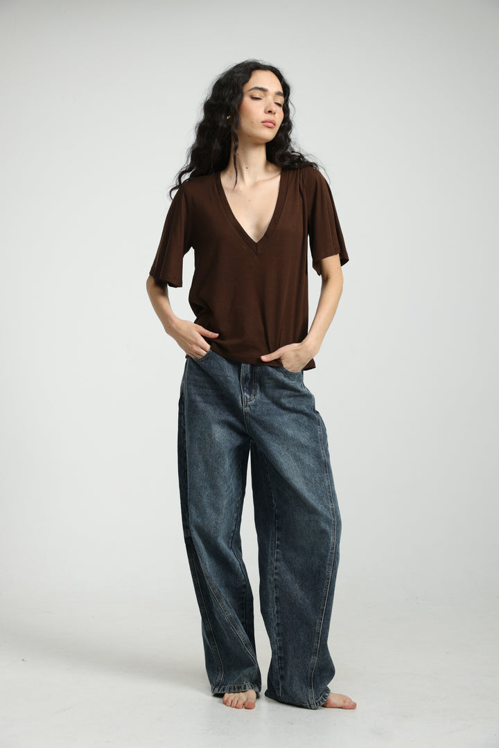 Clean25 Brown V T-Shirt