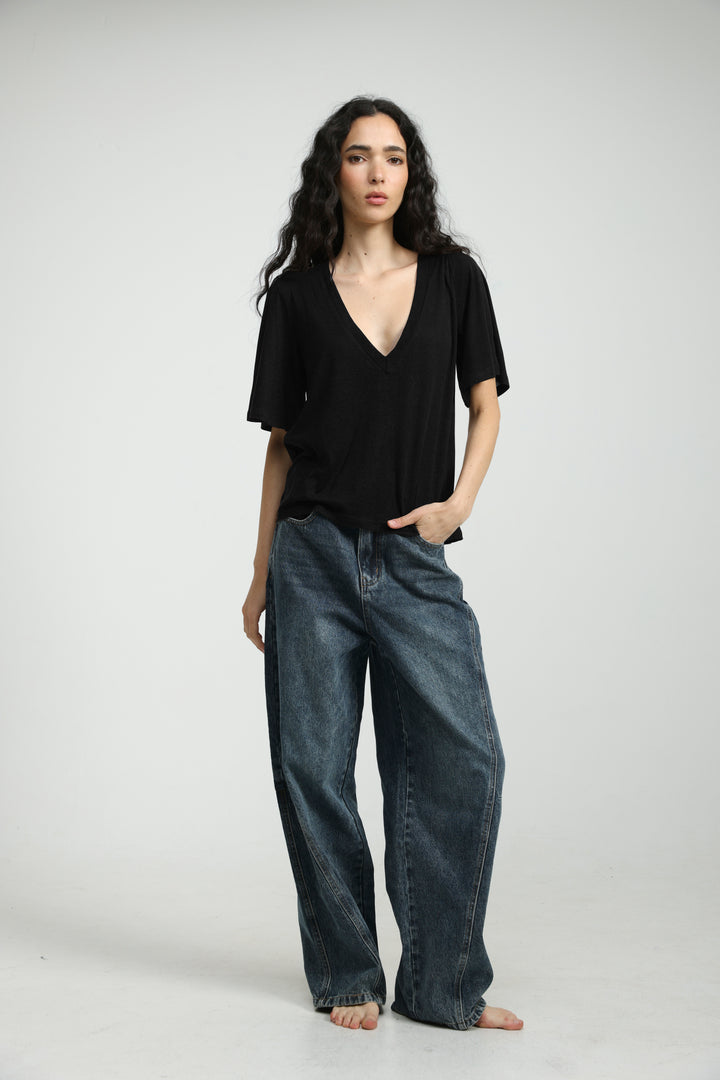 Clean25 Black V T-Shirt