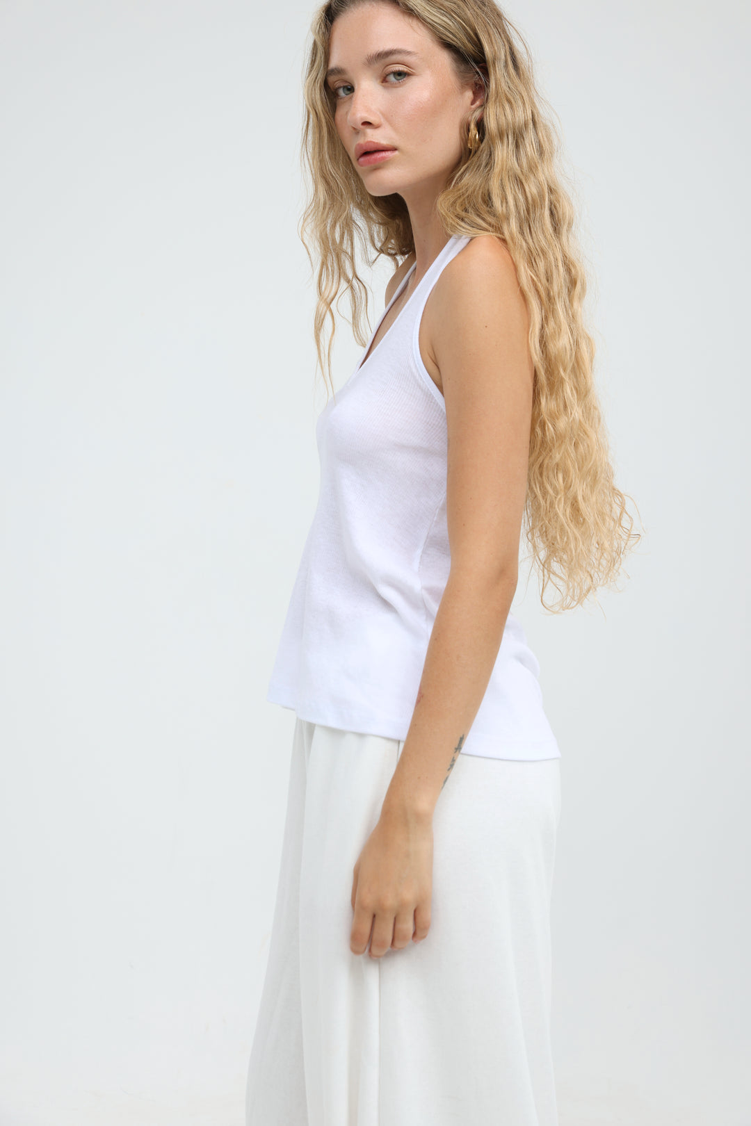 Clean58 White Halter Tank