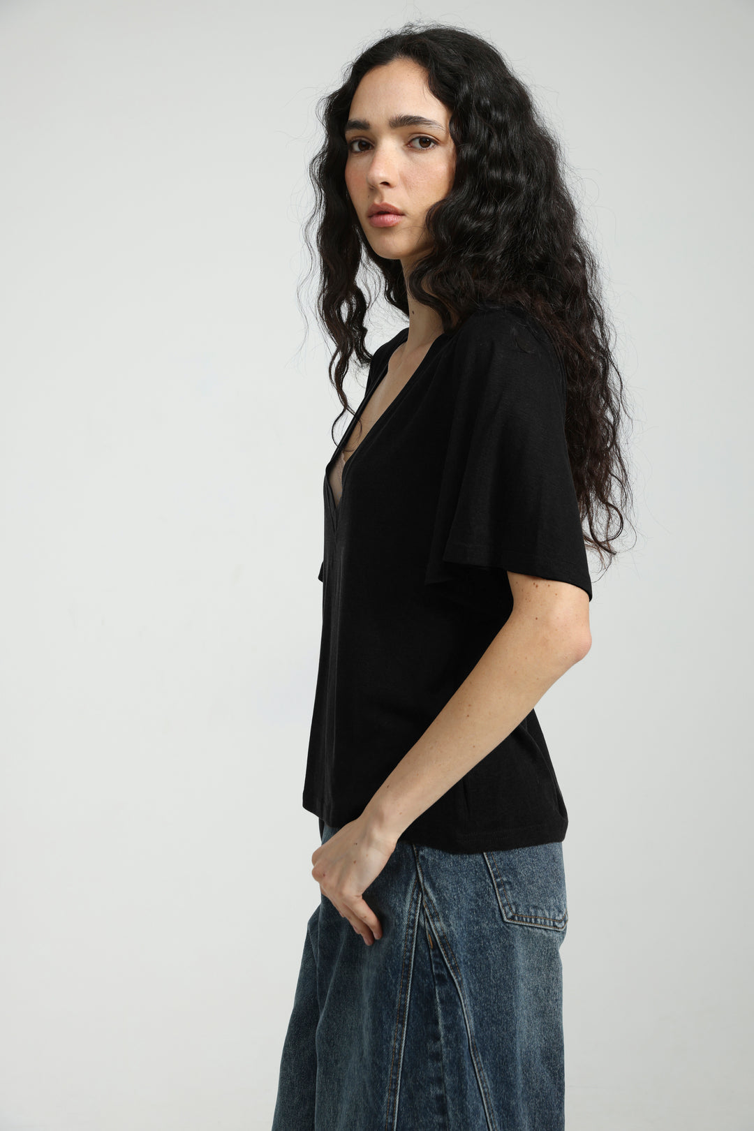 Clean25 Black V T-Shirt