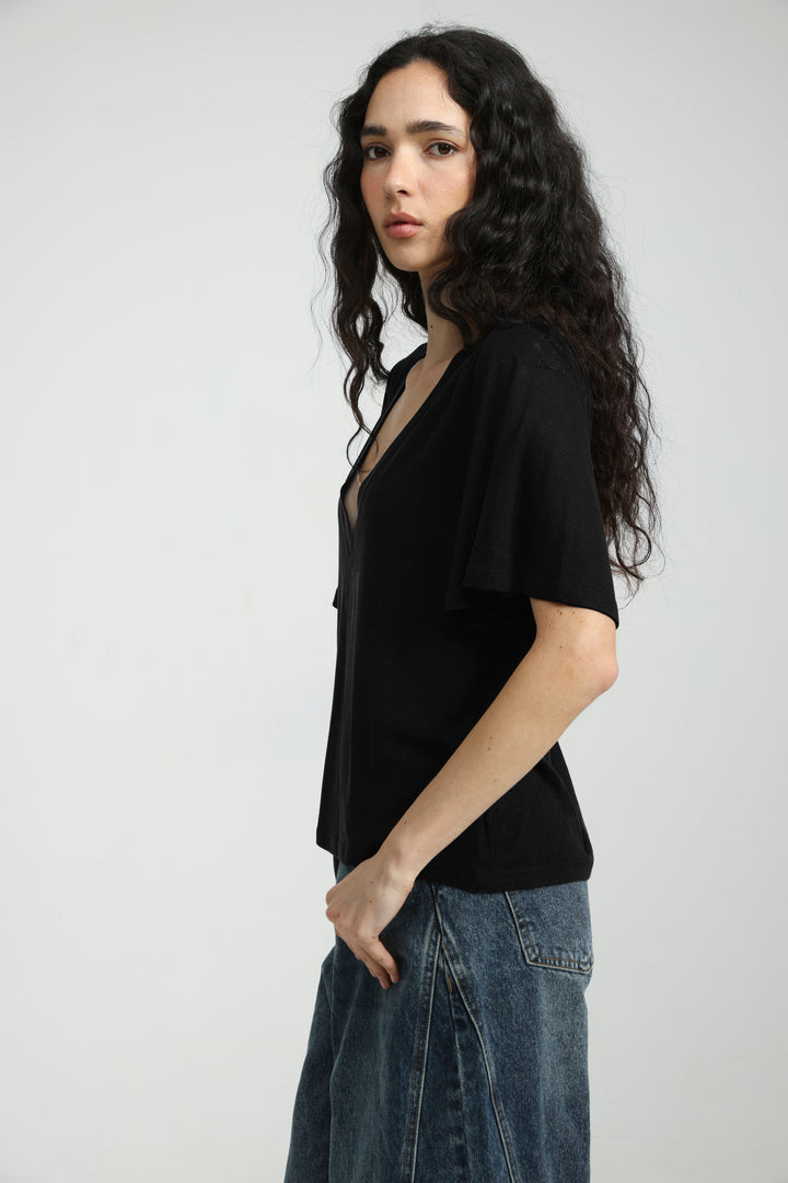 Clean25 Black V T-Shirt