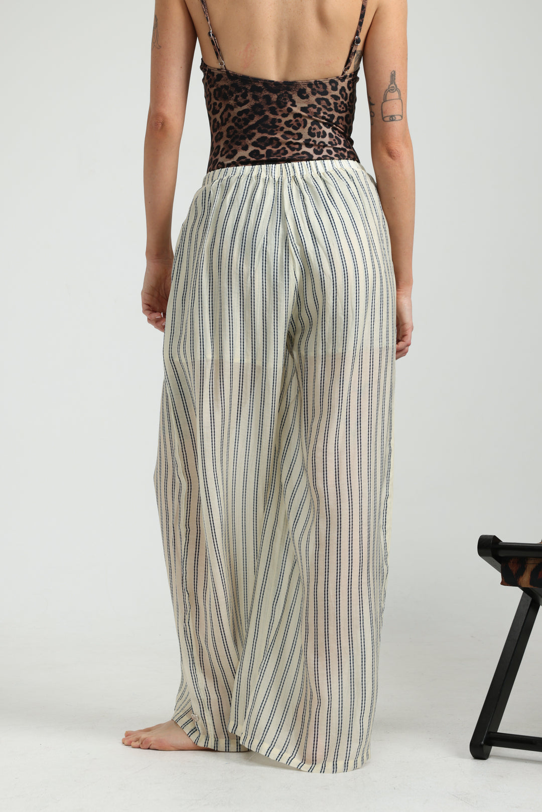Fluid Cream Striped Bottoms