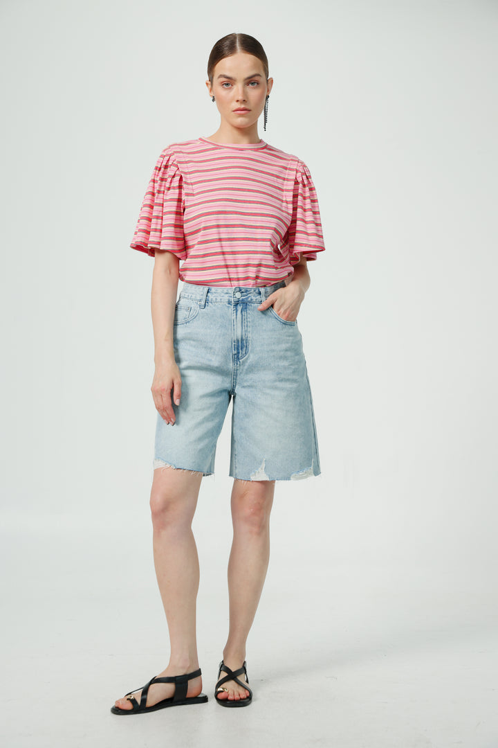 First Pink Stripes T-Shirt