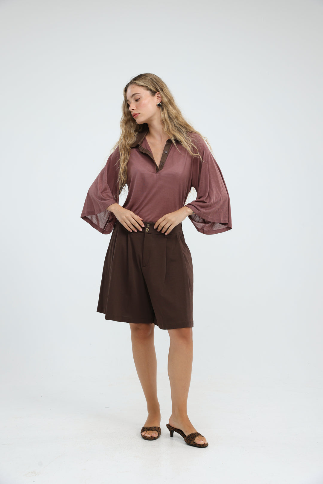 Inbox Brown Shorts