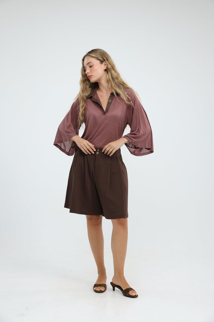 Inbox Brown Shorts