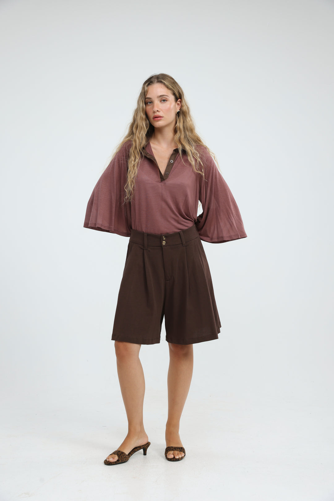 Inbox Brown Shorts