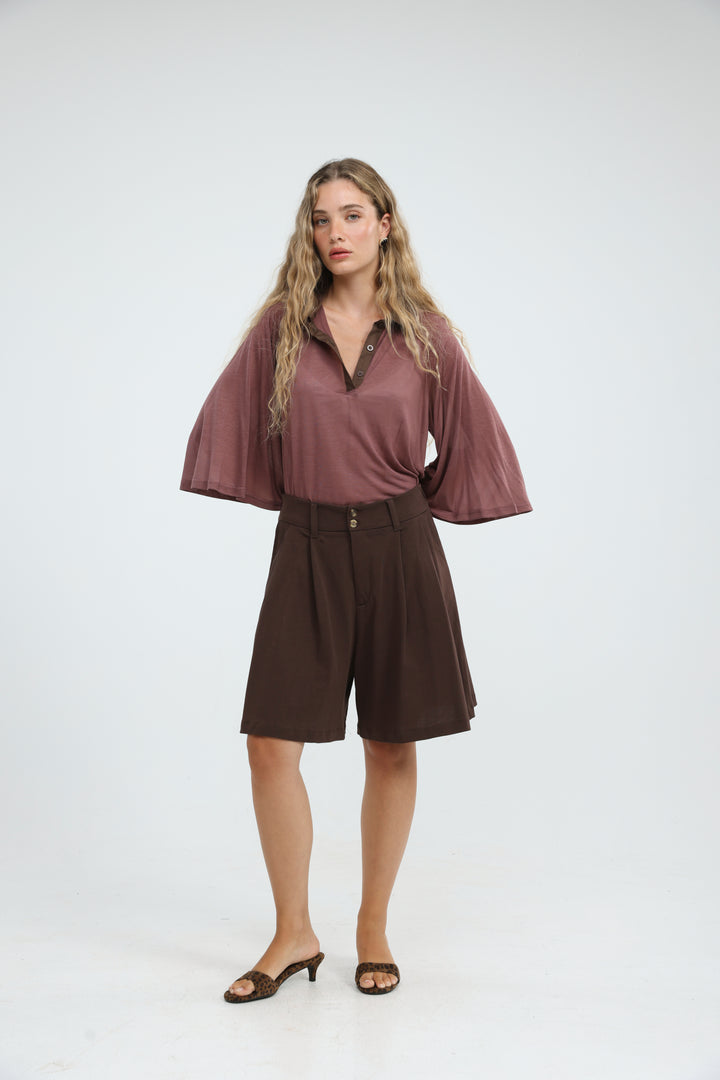 Inbox Brown Shorts