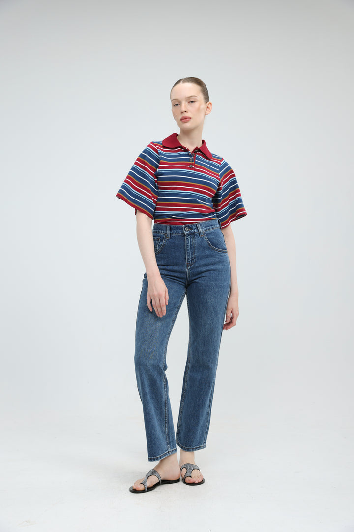 Sweet Wine Striped Polo