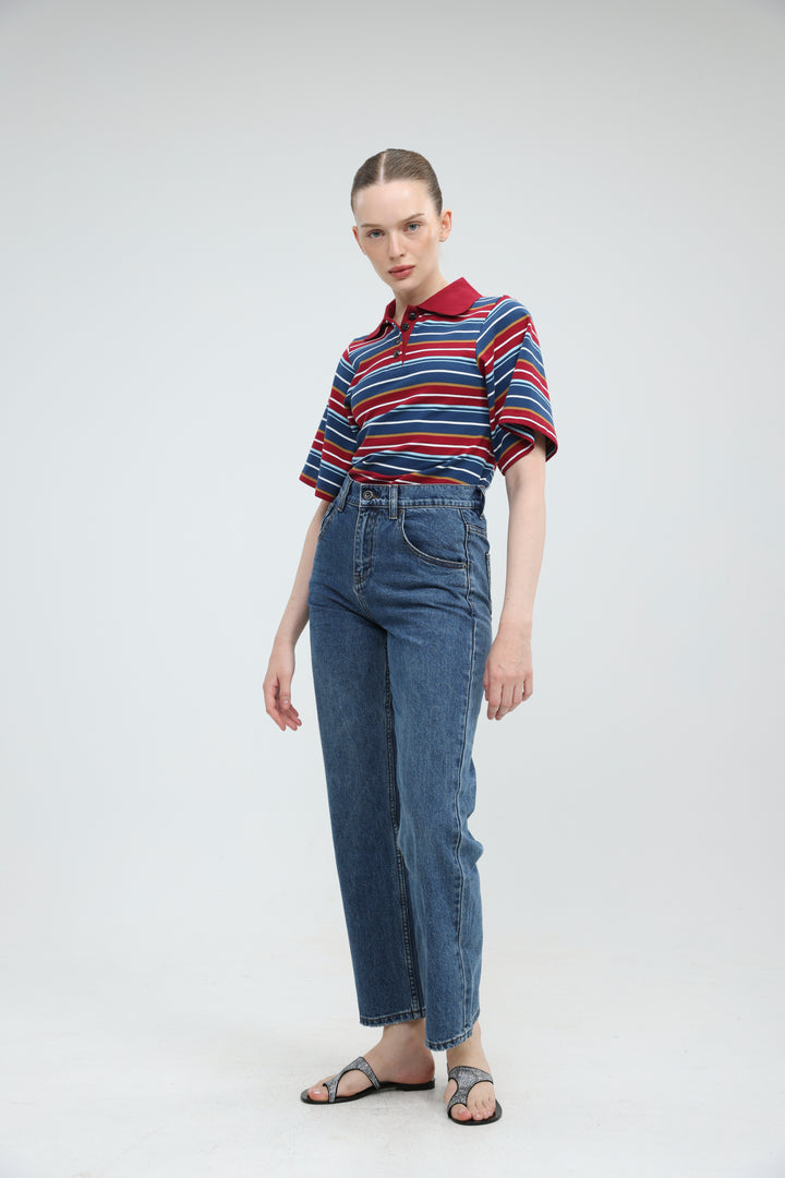 Sweet Wine Striped Polo