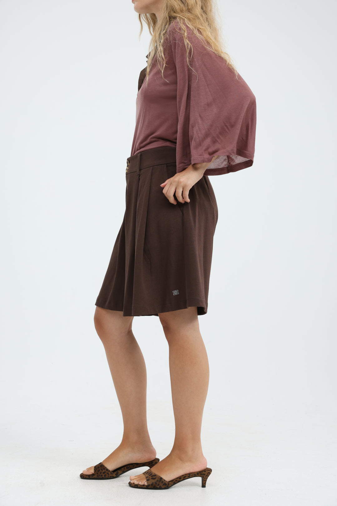 Inbox Brown Shorts