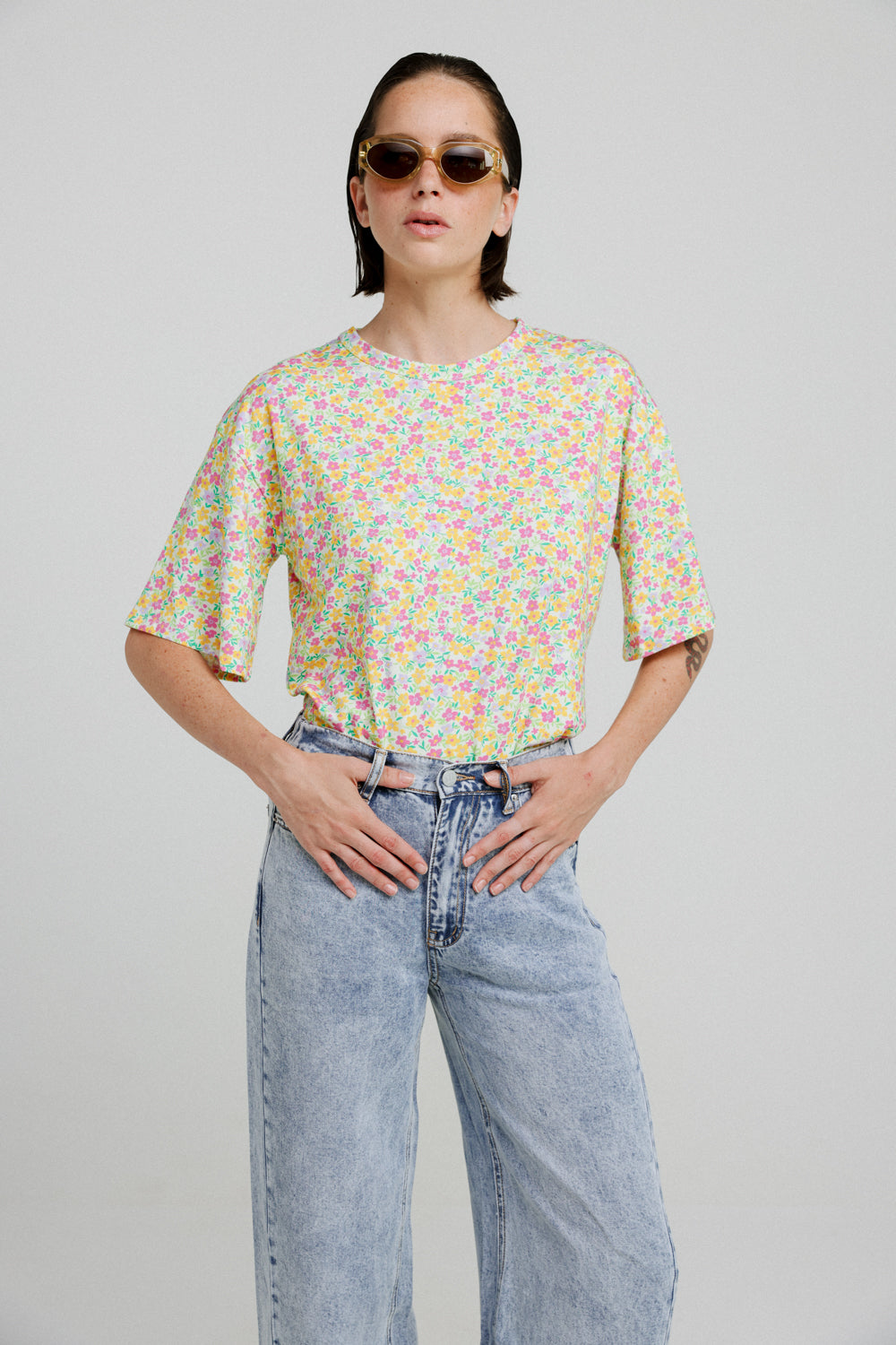 Rock Yellow Floral T-Shirt