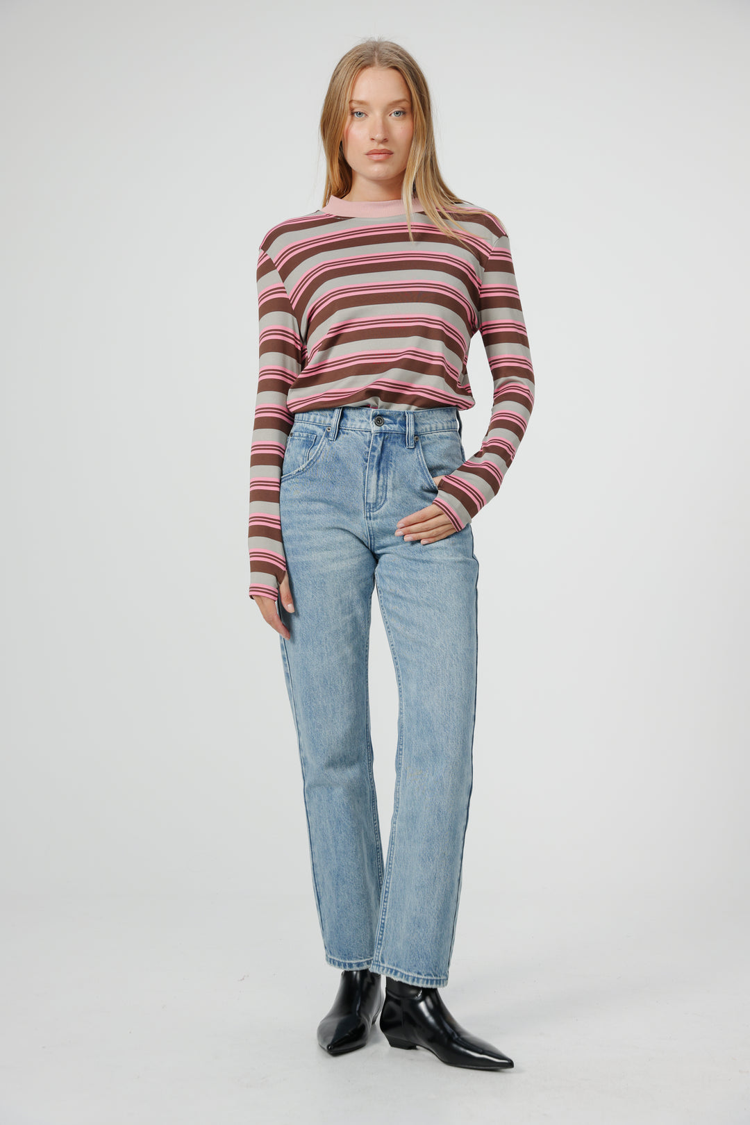 Rebase Pink Striped Shirt