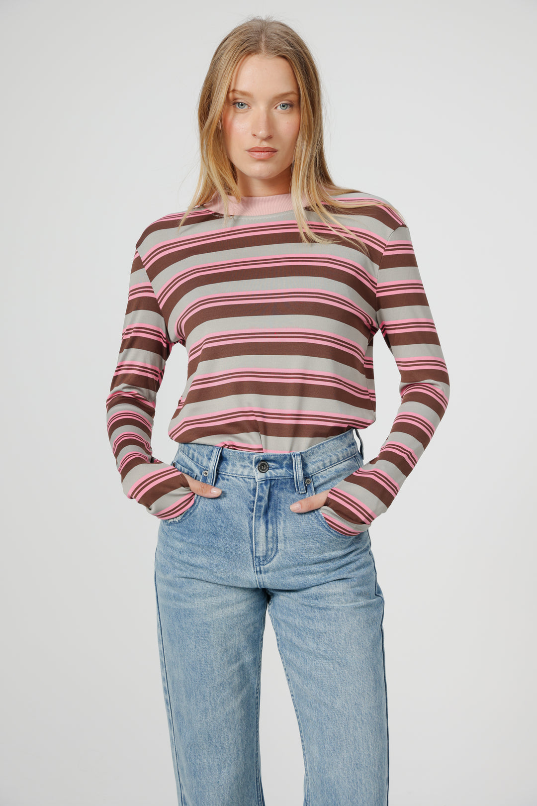 Rebase Pink Striped Shirt