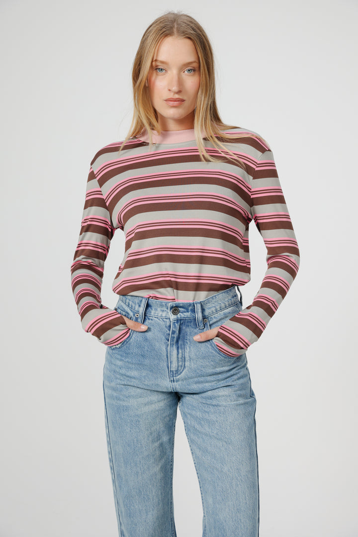 Rebase Pink Striped Shirt