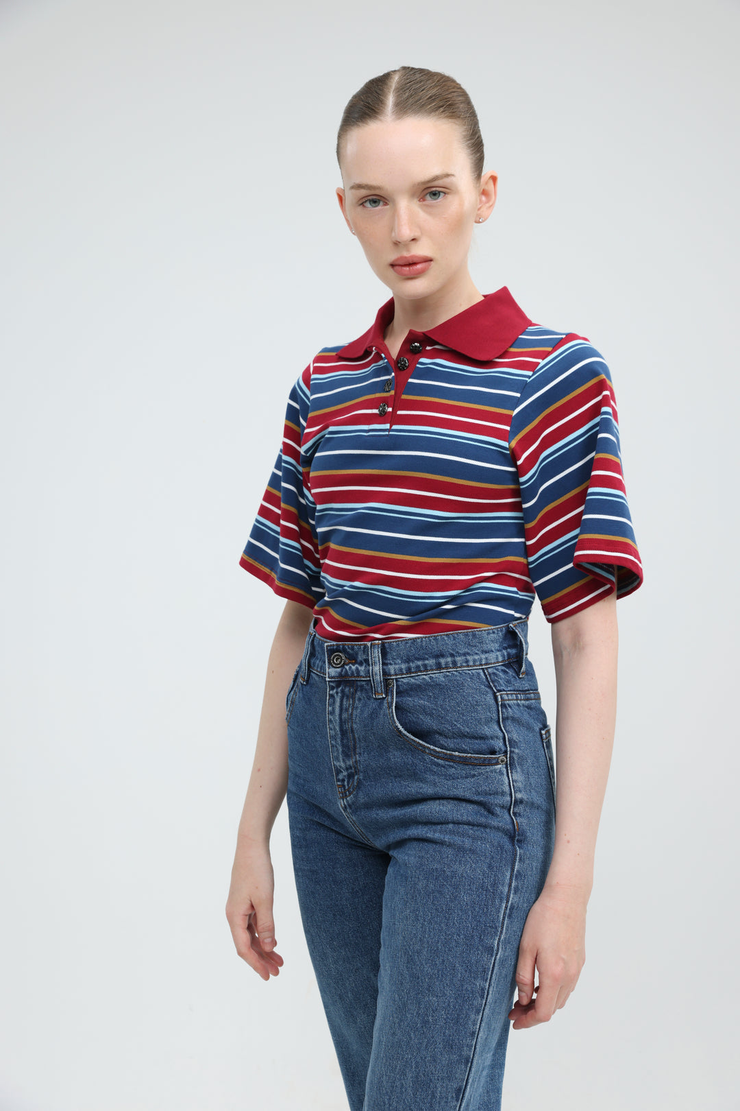 Sweet Wine Striped Polo