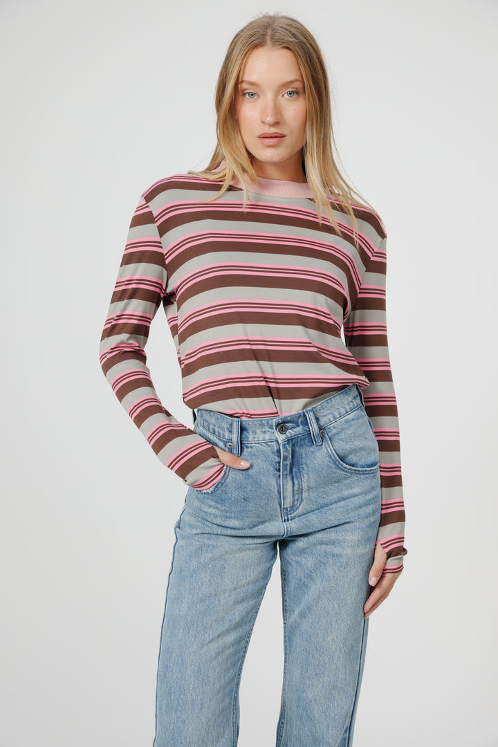 Rebase Pink Striped Shirt