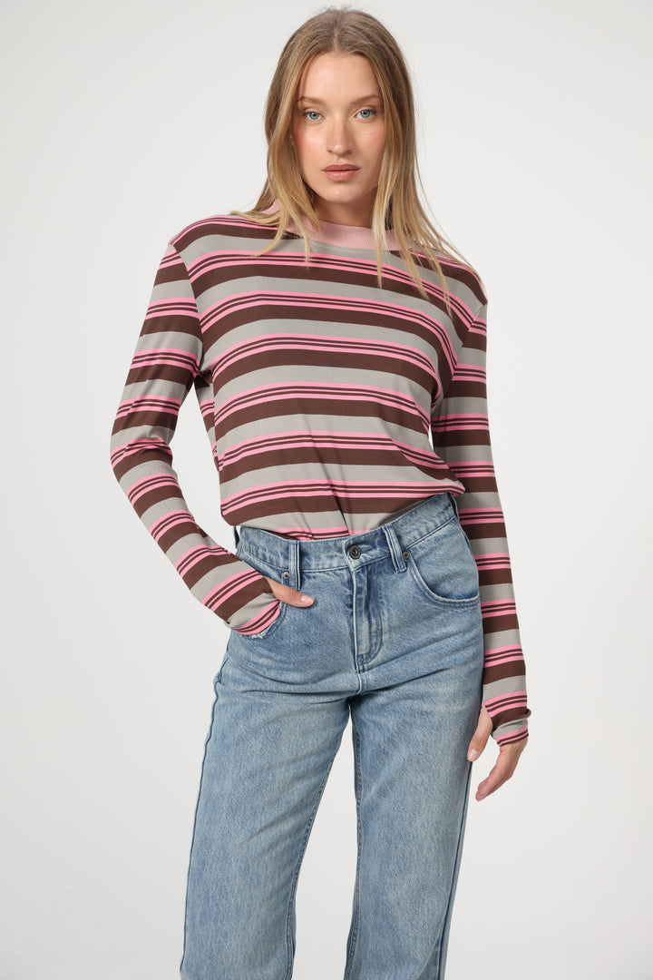 Rebase Pink Striped Shirt