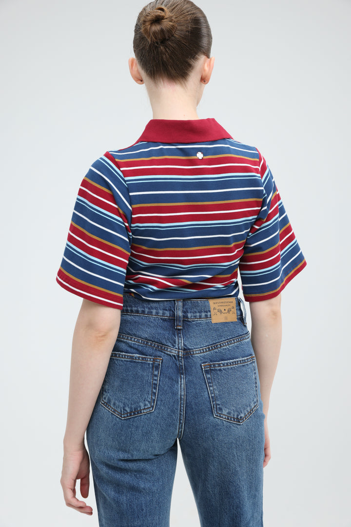 Sweet Wine Striped Polo