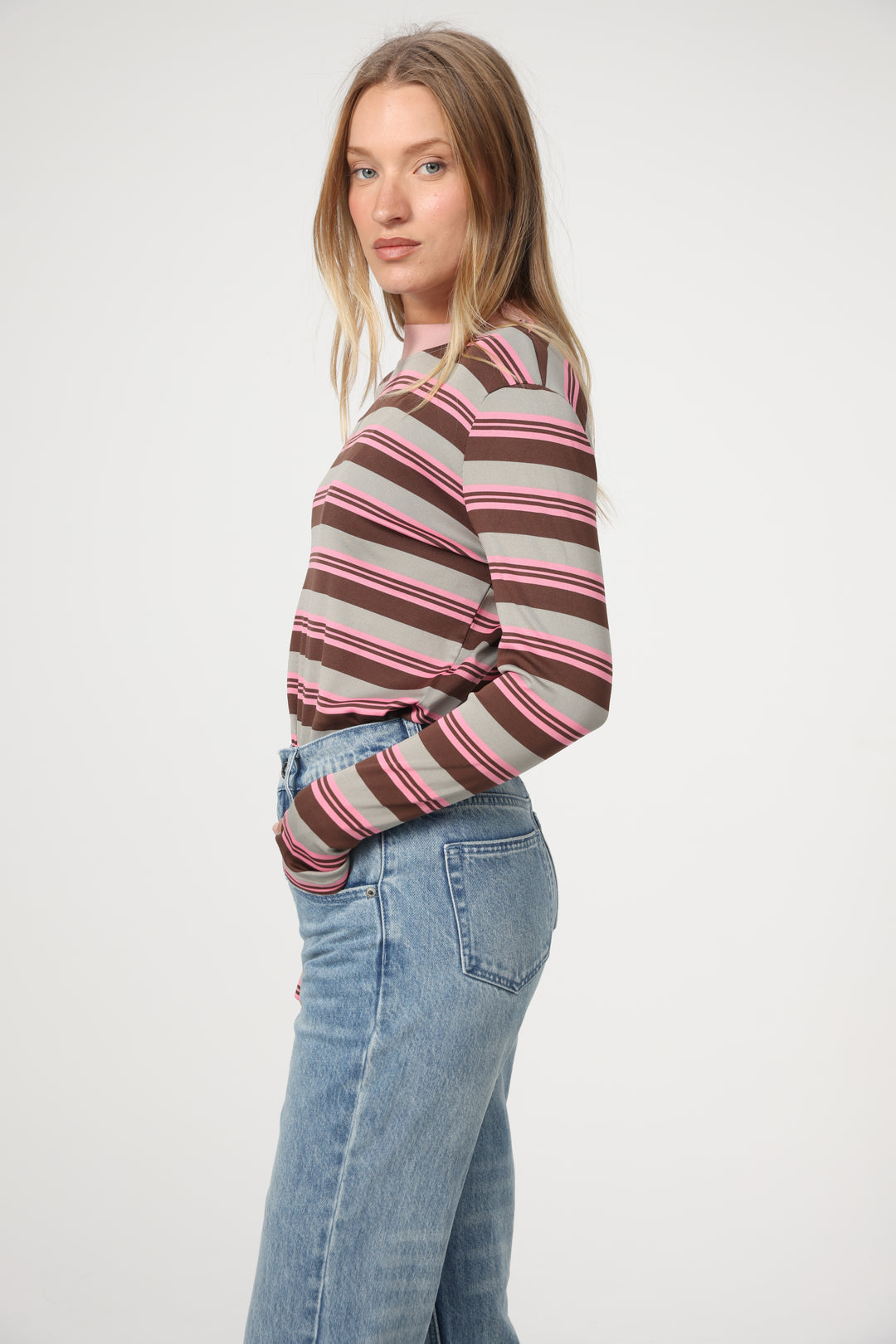 Rebase Pink Striped Shirt