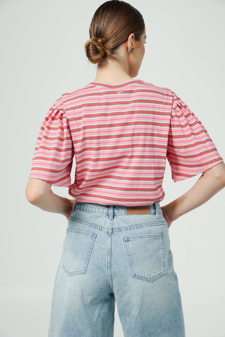 First Pink Stripes T-Shirt