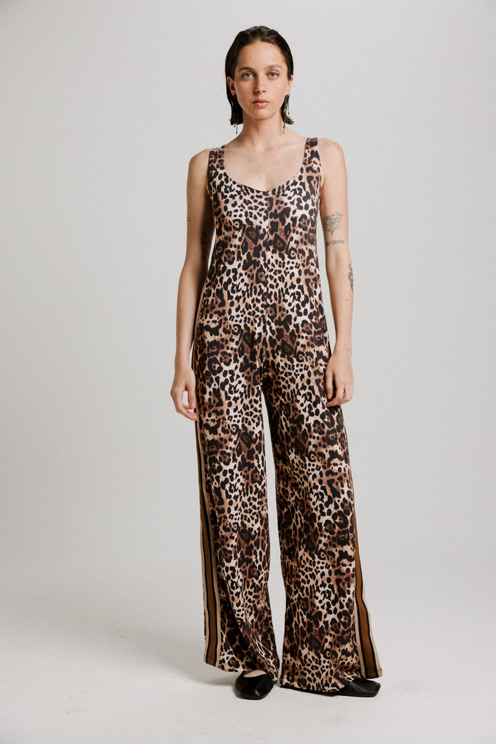 Magic Leopard Striped Jumpsuit