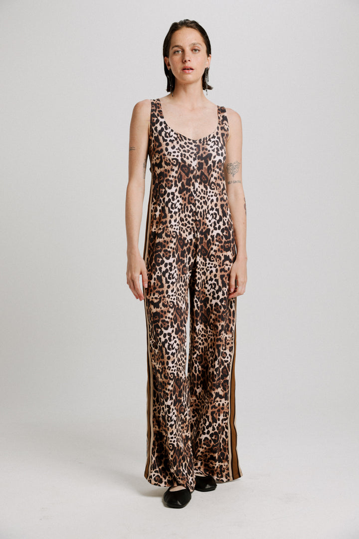 Magic Leopard Striped Jumpsuit