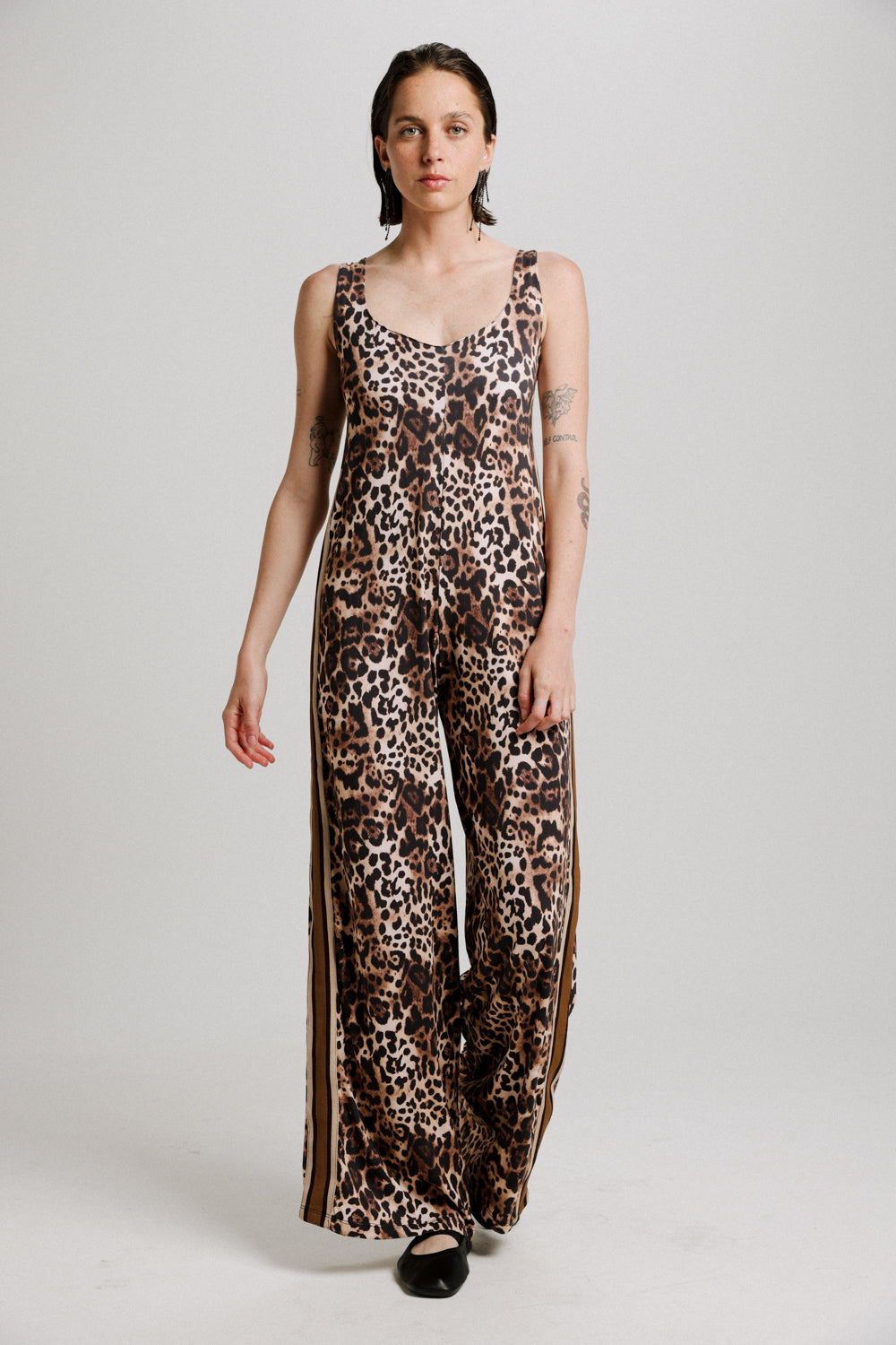 Magic Leopard Striped Jumpsuit