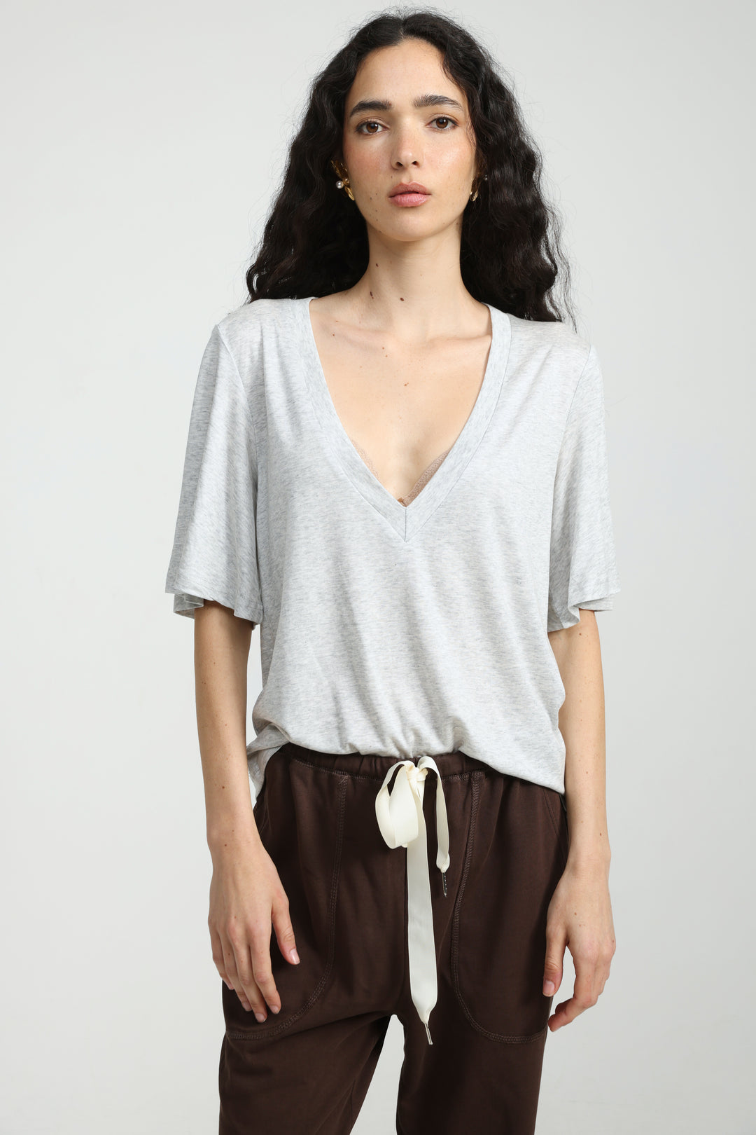 Clean25 Light Grey V T-Shirt