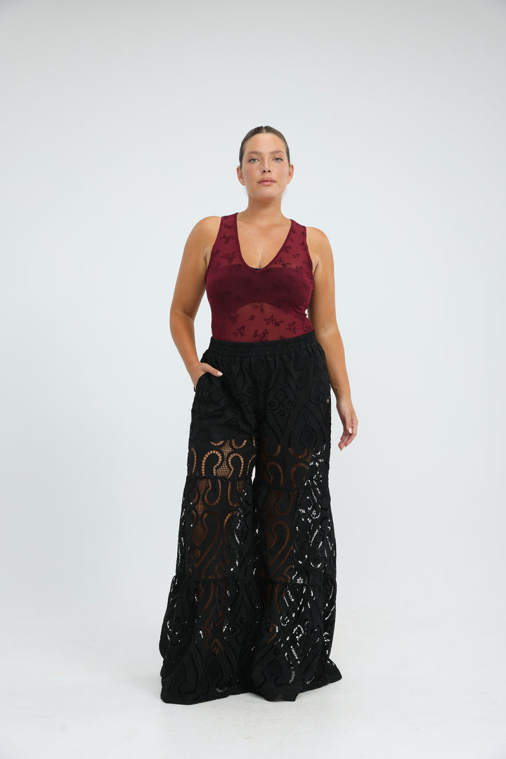 Frame Wine Bodysuit