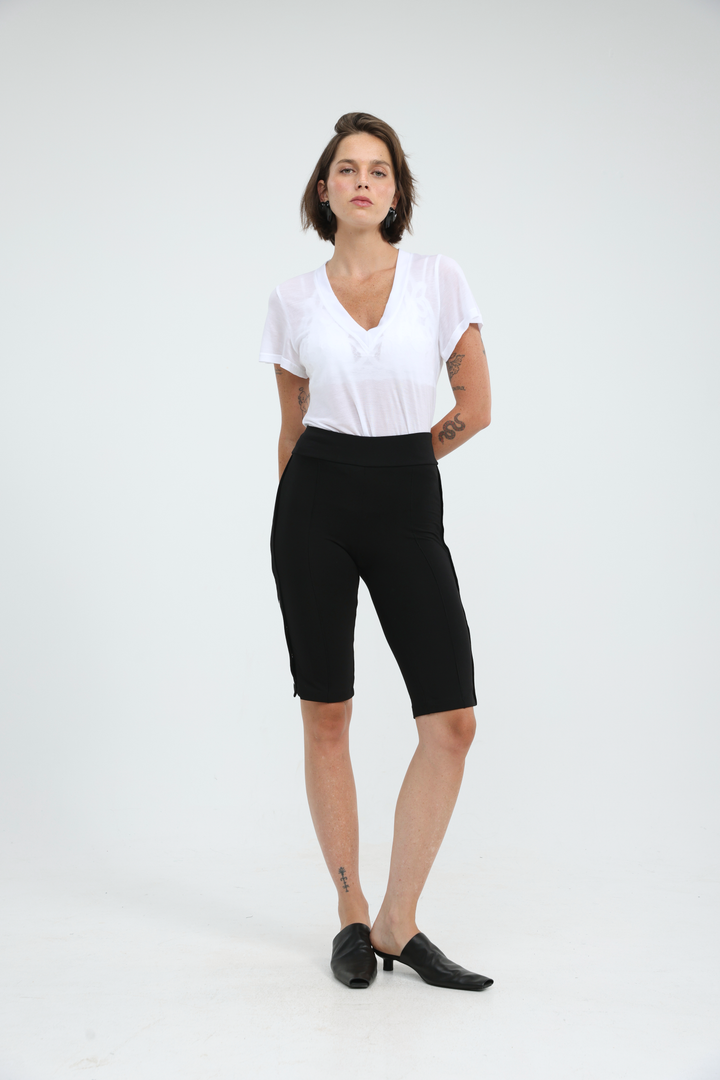 Snaps Black Leggings