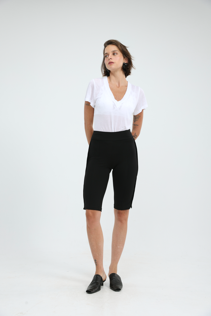Snaps Black Leggings