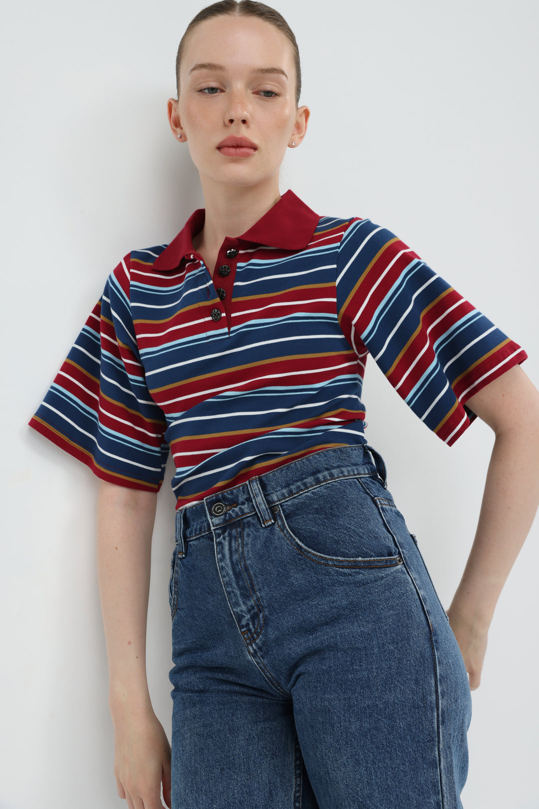 Sweet Wine Striped Polo
