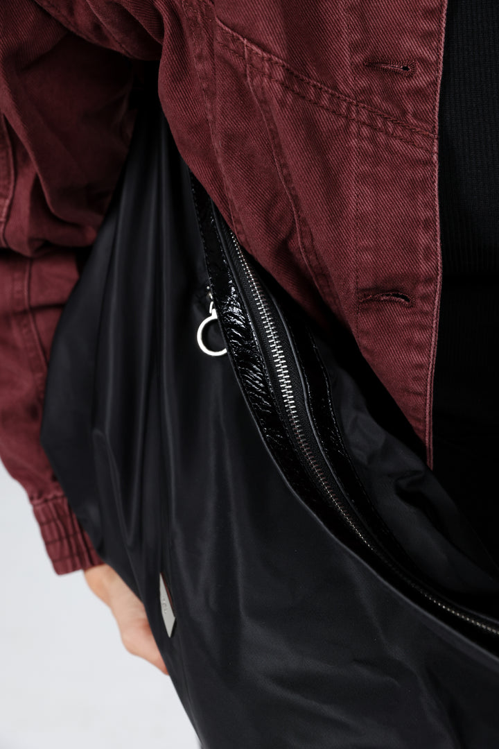 תיק צד כותנה בצבע שחור לנשים Rock Black Bag