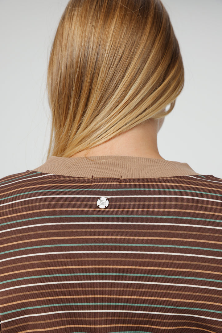 Rebase Brown Striped Shirt