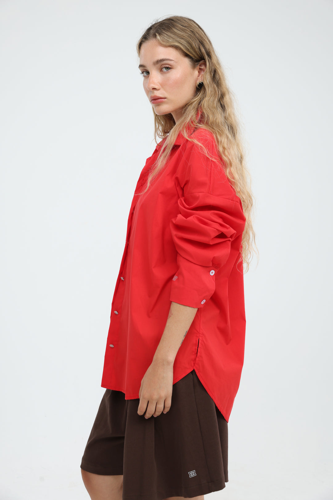 First Thing Red Buttoned Shirt