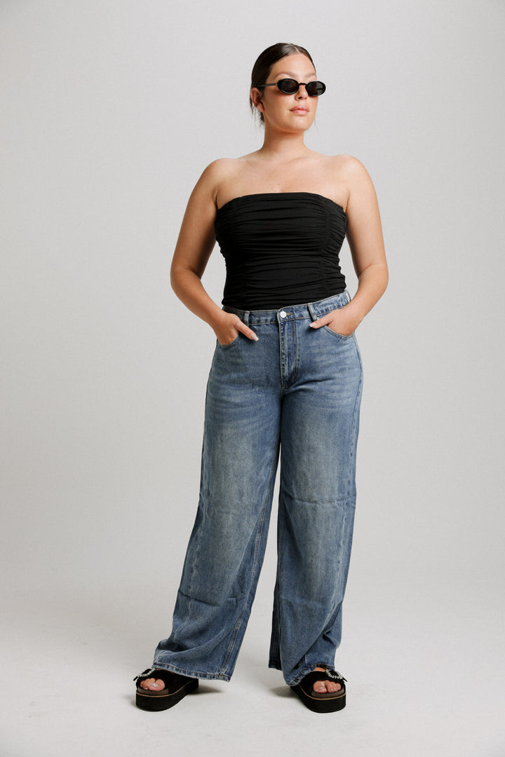 Shore White Strapless Top