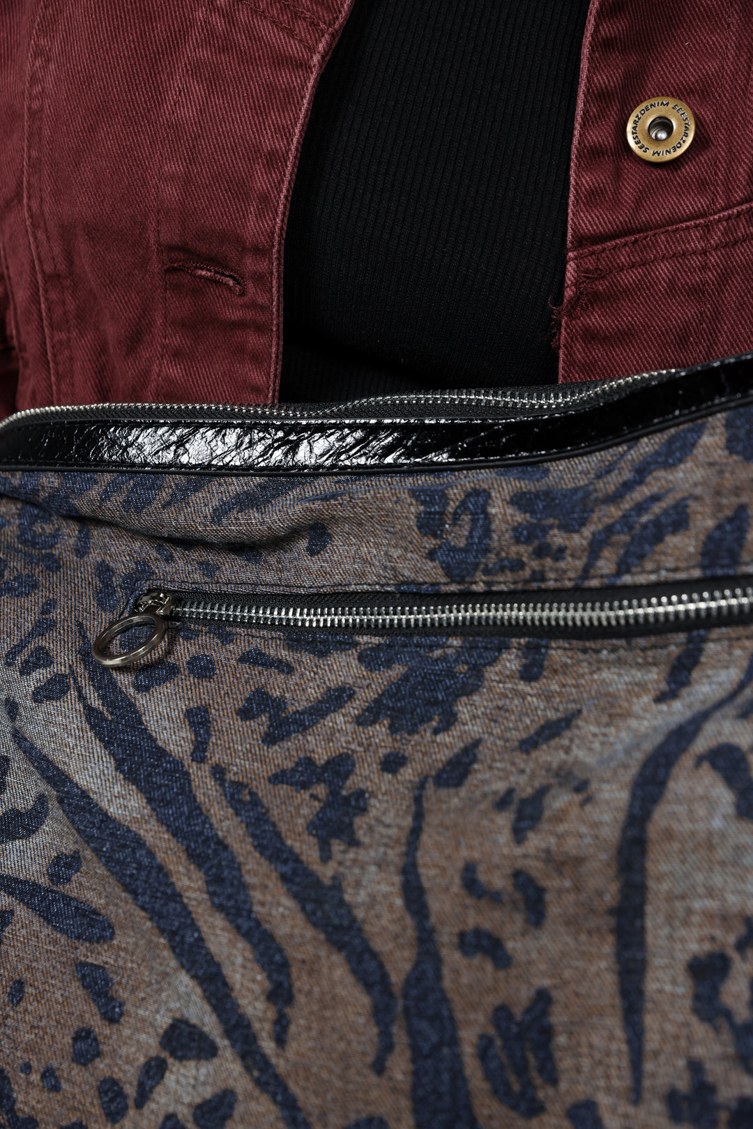 תיק מנומר עם רוכסן Rock Leopard Bag 