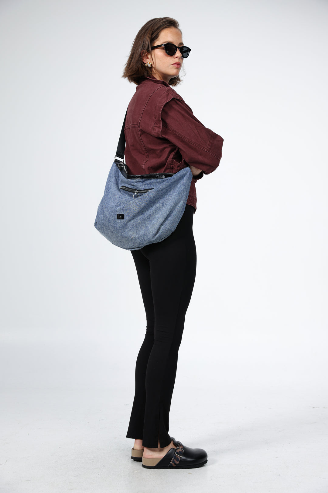 תיק כותנה איכותי בצבע תכלת ג'ינס לנשים Rock Denim Bag 