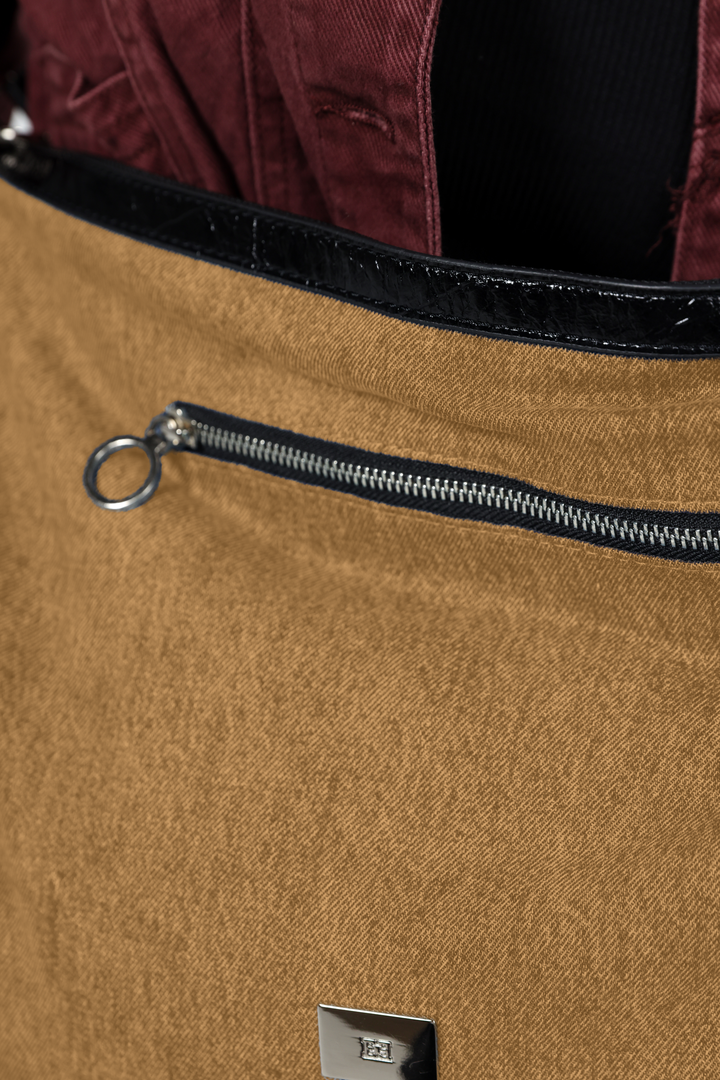 תיק כותנה חום כאמל עם רוכסן Rock Camel Bag 